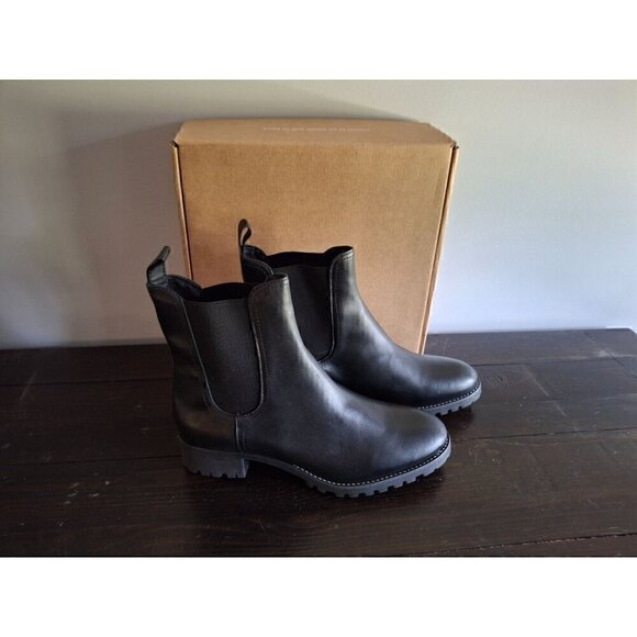 Soludos Black Leather Greenpoint Chelsea Boot/NIB, Sz 11 - Picture 3 of 9